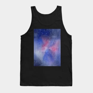 Galaxy in Blue and Pink Tank Top